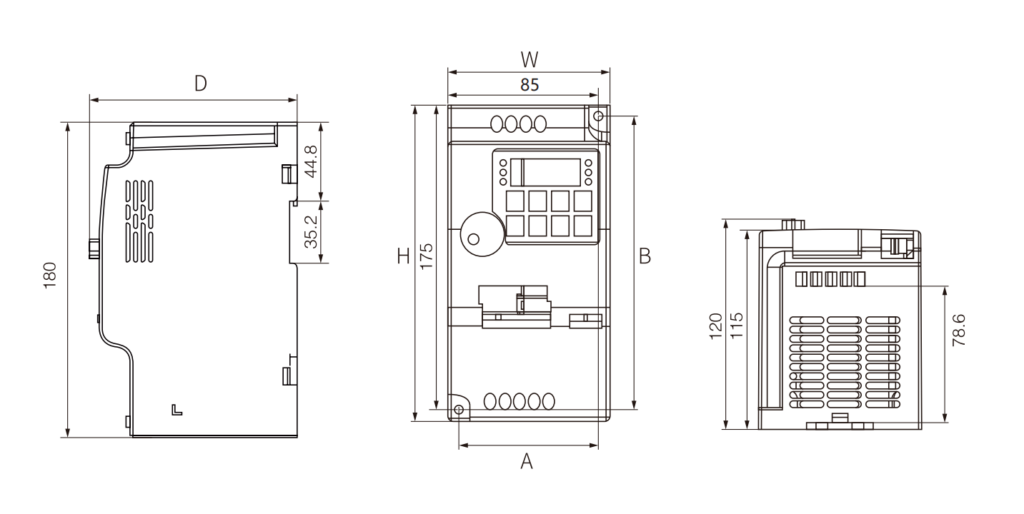 BWI780三相迷你变频器0.75-2.2kw